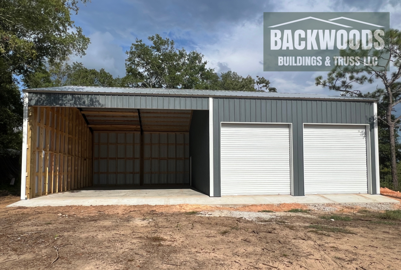Enclosed-pole-barn-header